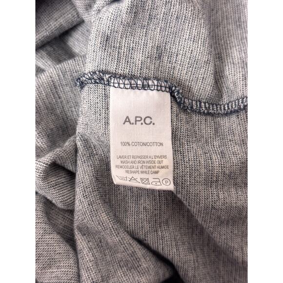 APC Sweater Medium Mens Indigo Blue Cotton Knit Crewneck - Picture 8 of 8